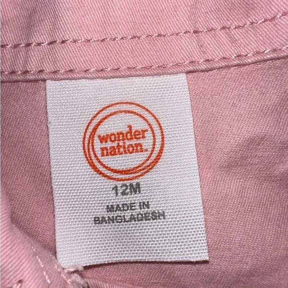 Wonder Nation Toddler Girls Flannel Dress and Pink cargo jacket 12m - Picture 6 of 6